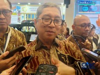 Presiden Direktur PT Toyota Motor Manufacturing Indonesia (TMMIN) Nandi Julyanto dalam Trade Expo Indonesia (TEI) 2026 di BSD, Rabu (14/10/2026). (CNBC Indonesia/Ferry Sandi)