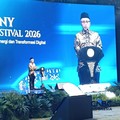 Wamenko Dradjad Wibowo dalam acara ISEF 2026 di Jakarta, Rabu (14/10/2026). (CNBC Indonesia/Robertus Andrianto Serin)
