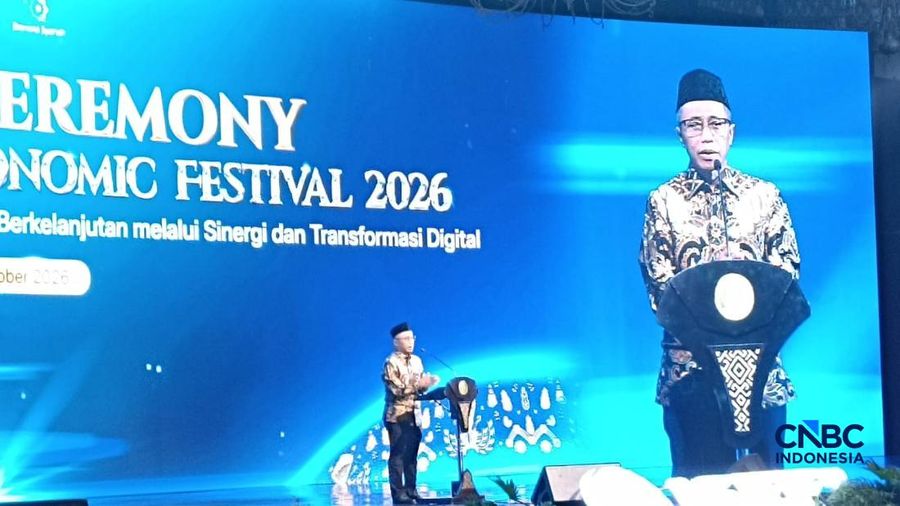 Wamenko Dradjad Wibowo dalam acara ISEF 2026 di Jakarta, Rabu (14/10/2026). (CNBC Indonesia/Robertus Andrianto Serin)
