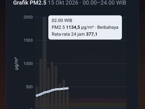 Palembang Berselimut Kabut Asap Pekat, Kualitas Udara Berbahaya