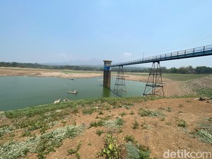 Waduk Gembong Pati Setop Aliri Sawah gegara Debit Air Menyusut Drastis
