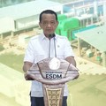 Menteri Koordinator Bidang Hilirisasi dan Transisi Energi sekaligus Menteri ESDM, Bahlil Lahadalia saat menyampaikan sambutan dalam Peresmian Kilang LPG (Liquefied Petroleum Gas) Cilamaya, Jawa Barat, Kamis (15/10/2026). (Tangkapan Layar Youtube/Keme