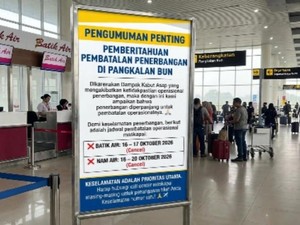 Kobar Berkabut Asap, NAM Air Batalkan Penerbangan hingga 20 Oktober