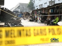 Horor Penampakan Dampak Ledakan di Pasar Cimanggis, Ada Bercak Darah
