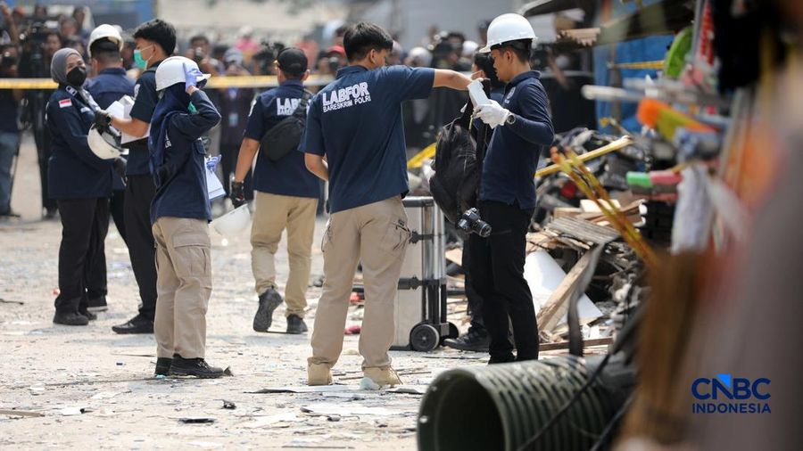 Susana usai terjadi kebakaran di Pasar Cimanggis, Ciputat, Tangerang Selatan, Kamis (15/10/2026). (CNBC Indonesia/Tri Susilo)