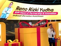 SVP Head of Partnership & Innovation Indosat Ooredoo Hutchison, Reno Rizki Yudha saat ditemui di Jakarta, Kamis (15/10/2026). (CNBC Indonesia/Novina Putri Bestari)