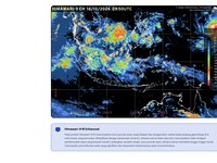 Citra Himawari-9 penampakan hari Jumat (16/10/2026), dikutip pukul 17.02 WIB. (Dok. BMKG)