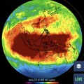 Citra satelit NASA menunjukkan karbon monoksida menyebar di seluruh wilayah Indonesia pada periode 13-15 Oktober 2026.  (Dok. NASA)