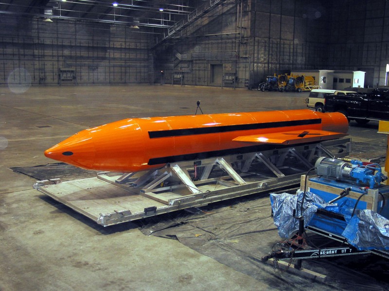 GBU-43/B Massive Ordnance Air Blast (MOAB). (DOD / AFP)