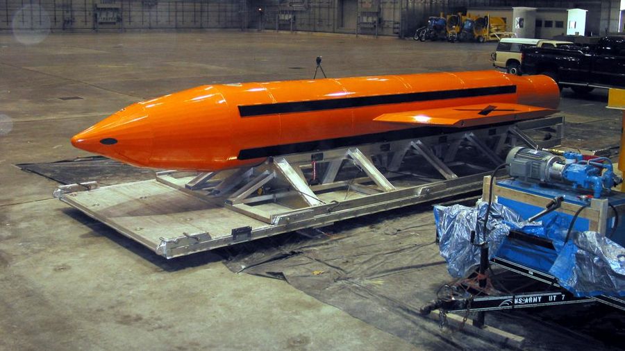 GBU-43/B Massive Ordnance Air Blast (MOAB). (DOD / AFP)