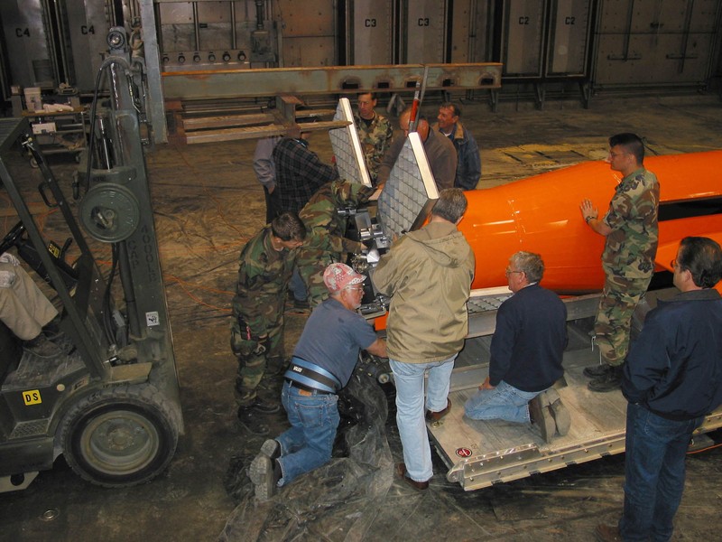 GBU-43/B Massive Ordnance Air Blast (MOAB). (DOD / AFP)