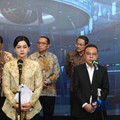 Kapolri Suyudi Ario Seto, CEO Danantara Rosan, Ketua OJK Friderica, Ketua DPR RI Sufmi Dasco, Kepala BP BUMN Dony Oskaria, Kepala Eksekutif PMDK Hasan Fawzi sambangi gedung Bursa Efek Indonesia (BEI) pada Jumat (16/10/2026). (CNBC Indonesia/Muhammad