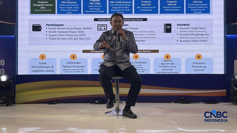 Live Stage: "Penguatan Produk UKM Indonesia Menembus Pasar Global: Dari Dukungan Pembiayaan Hingga Kemudahan Transaksi Ekspor," di Trade Expo Indonesia (TEI), Kamis (15/10/2026)/Teti Purwanti