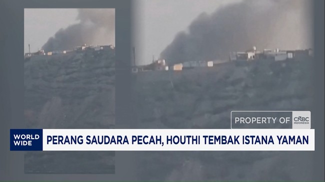 Perang Rudal Video: Perang Saudara Pecah, Houthi Tembak Rudal ke Istana Yaman