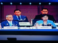 Pertemuan 3rd Finance Ministers and Central Bank Governors Meeting (FMCBG) di Bangkok, Thailand, Kamis (15/10/2026). Delegasi Indonesia diwakili oleh Menteri Keuangan Suahasil Nazara dan Gubernur Bank Indonesia (BI) Destry Damayanti. (Dok. Biro KLI K