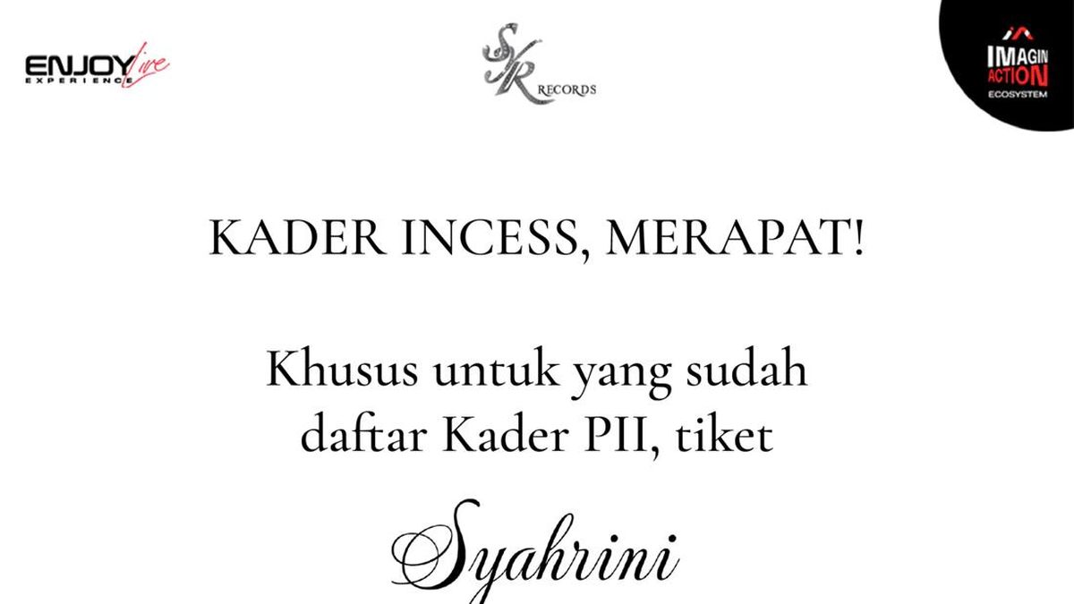 Khusus Kader Partai Inces Indonesia, Tiket Konser Syahrini Sudah Bisa Dibeli! — NadiKabar.com