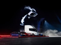 Tesla memperkenalkan generasi terbaru mobil sport listrik Roadster yang dilengkapi pendorong bergaya roket pada Kamis (15/10/2026). (X/@Tesla)
