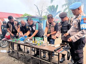 Polisi Gerebek Sarang Narkoba di Deli Serdang, Ada Pistol untuk Serang Petugas