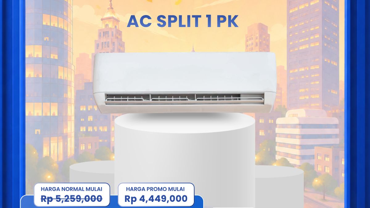Ilustrasi berita Teknologi: Sejuk Pakai AC Split 1 PK, Didiskon di Transmart Full Day Sale