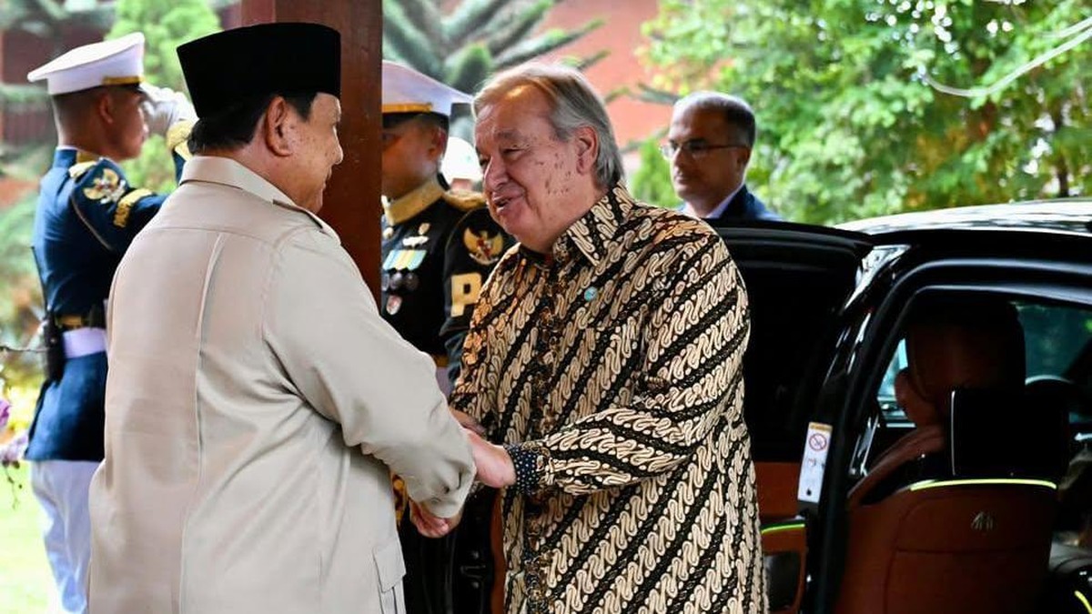 Prabowo Bertemu Sekjen PBB Guterres di Hambalang, Bahas Masalah Global