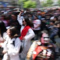 Suasana acara "Zombie Walk" (pawai zombi) di Santiago, Chile, Sabtu (17/10/2026). (REUTERS/Pablo Sanhueza)