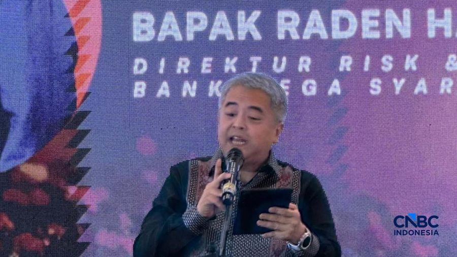 Direktur Risiko & Kepatuhan Bank Mega Syariah, Hanusa Prahara dalam siaran pers yang diterima CNBC Indonesia, Senin (19/10/2026). (CNBC Indonesia/Lynda Hasibuan)
