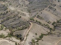 Hamparan Bukit Gerobogan yang mirip gurun pasir saat kemarau. (Tangkapan Layar Instagram/Grobogan.drone)
