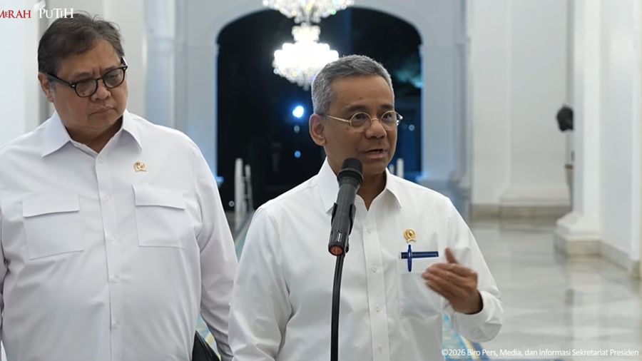 Menteri Keuangan RI, Suahasil Nazara dalam Keterangan Pers Menteri Terkait Ratas Ekonomi, Istana Merdeka, 19 Oktober 2026. (Tangkapan Layar Youtube/Sekretariat Presiden RI)
