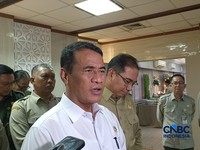 Menteri Pertanian (Mentan) Amran Sulaiman saat ditemui di kantornya, Jakarta, Senin (19/10/2026). (CNBC Indonesia/Martyasari Rizky)