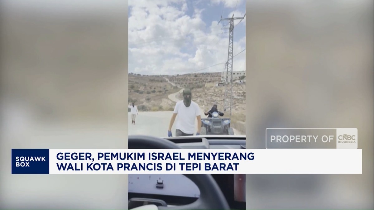 Video: Pemukim Israel Menyerang Wali Kota Prancis di Tepi Barat
