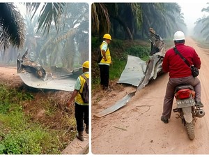 Logam Besar di Kebun Sawit Kotim Kalteng Ternyata Puing Roket Milik China