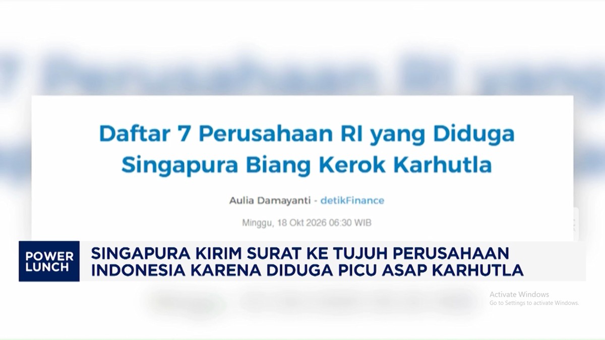 Video: Picu Karhutla, Singapura Kirim Surat Ke Tujuh Perusahaan RI 