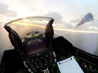 Rumania mengerahkan jet tempur F-16 untuk menembak jatuh dua drone di wilayah perairan teritorialnya pada Sabtu (17/10/2026). (Tangkapan Layar Video Reuters/ROMANIAN DEFENSE MINISTRY)