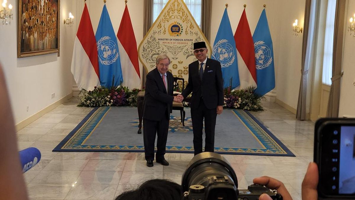 Sekjen PBB Kunjungi Kemlu RI, Disambut Menlu Arrmanatha — NadiKabar.com