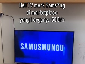 Viral Beli TV Harga Cuma Rp 500 Ribu, Saat Menyala Logonya Bikin Ngakak