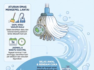 Nggak Cukup Cuma Dibilas, Kain Pel yang Bersih Harus Lewatin 4 Cara Ini
