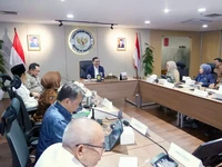 Suasana Rapat Koordinasi Tingkat Menteri Komite Percepatan Transformasi Digital Pemerintah (KPTDP) di Jakarta, Jumat (16/10/2026).