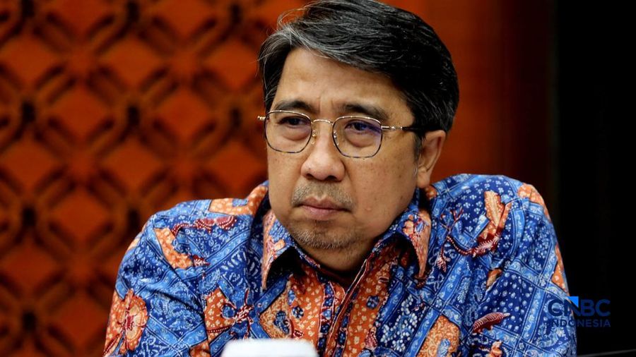 Deputi Gubernur Bank Indonesia, Solikin M Juhro dalam Konferensi Pers Hasil Rapat Dewan Gubernur Bulanan Bulan Oktober 2026 Cakupan Triwulanan dan Tahunan di Gedung Bank Indonesia, Jakarta, Rabu (21/10/2026). (CNBC Indonesia/Tri Susilo)