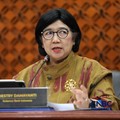 Gubernur Bank Indonesia, Destry Damayanti saat menyampaikan Hasil Rapat Dewan Gubernur Bulanan Bulan Oktober 2026 Cakupan Triwulanan dan Tahunan di Gedung Bank Indonesia, Jakarta, Rabu (21/10/2026). (CNBC Indonesia/Tri Susilo)