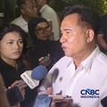 Menko Kumham Imipas Yusril Ihza Mahendra. saat doorstop di Istana Negara, Rabu, 21/10. (CNBC Indonesia/Emir Yanwardhana)