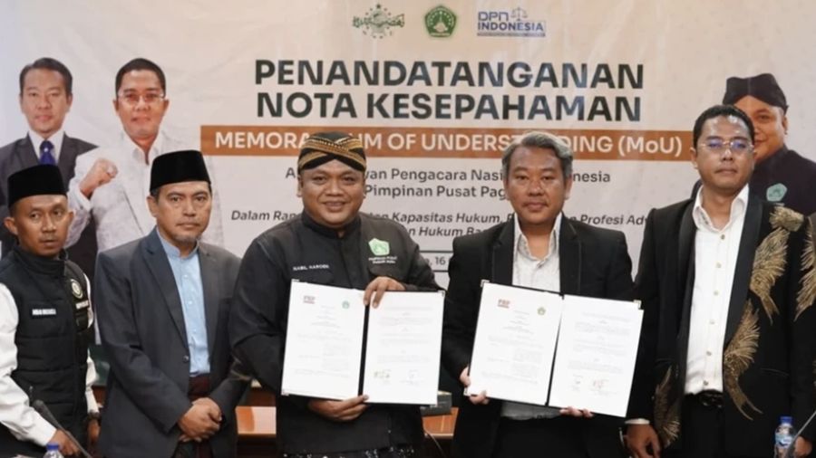 MoU Pagar Nusa dan DPN Indonesia. (NU Online/Aceng Darta)