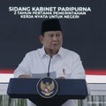 Presiden Prabowo Subianto saat memimpin Sidang Kabinet Paripurna, Istana Negara, Jakarta, Rabu (21/10/2026). (Tangkapan Layar Youtube/Sekretariat Presiden)
