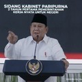 Presiden Prabowo Subianto saat memimpin Sidang Kabinet Paripurna, Istana Negara, Jakarta, Rabu (21/10/2026). (Tangkapan Layar Youtube/Sekretariat Presiden)
