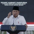 Presiden Prabowo Subianto saat memimpin Sidang Kabinet Paripurna, Istana Negara, Jakarta, Rabu (21/10/2026). (Tangkapan Layar Youtube/Sekretariat Presiden)