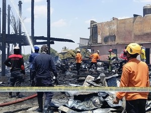 Rumah Ketua Golkar Pinrang Usman Marham Kebakaran