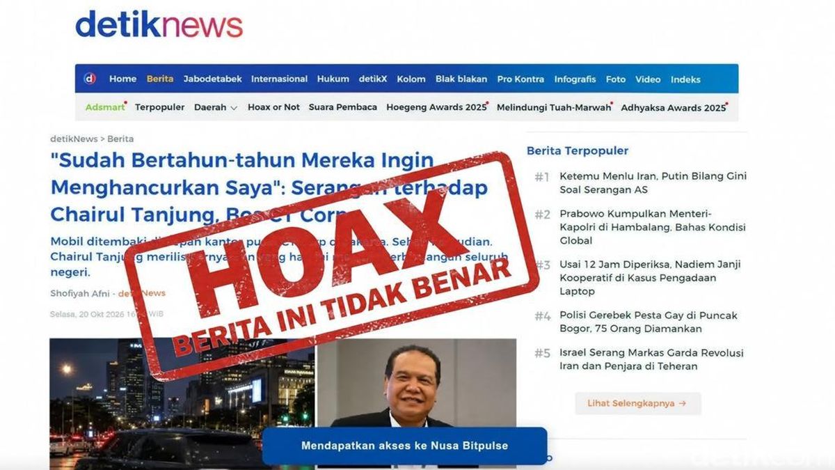 Ilustrasi berita Nasional: HOAX! Waspada Situs Palsu Catut NadiKabar dan Chairul Tanjung
