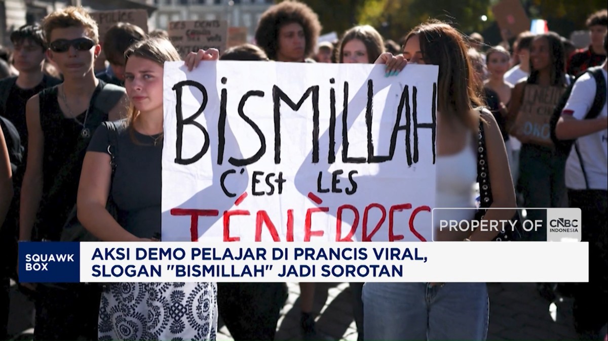 Aksi Demo Pelajar di Prancis Viral, Slogan "Bismillah" Jadi Sorotan