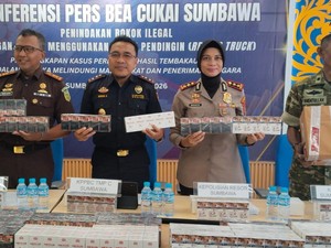 Bea Cukai Sumbawa Sita 2,2 Juta Batang Rokok Ilegal Senilai Rp 3,4 Miliar