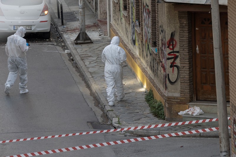 Police tape cordons off the site, following an explosion at a building in central Athens, in which police officers and members of the public were injured, in Athens, Greece, October 21, 2026. REUTERS/Stelios Misinas