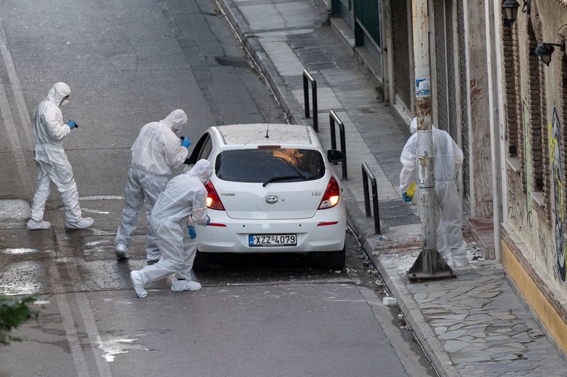 Police tape cordons off the site, following an explosion at a building in central Athens, in which police officers and members of the public were injured, in Athens, Greece, October 21, 2026. REUTERS/Stelios Misinas